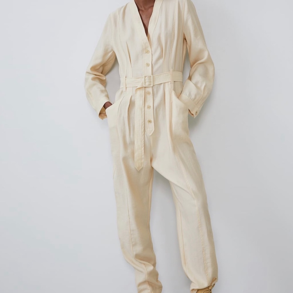 Cream jumpsuit